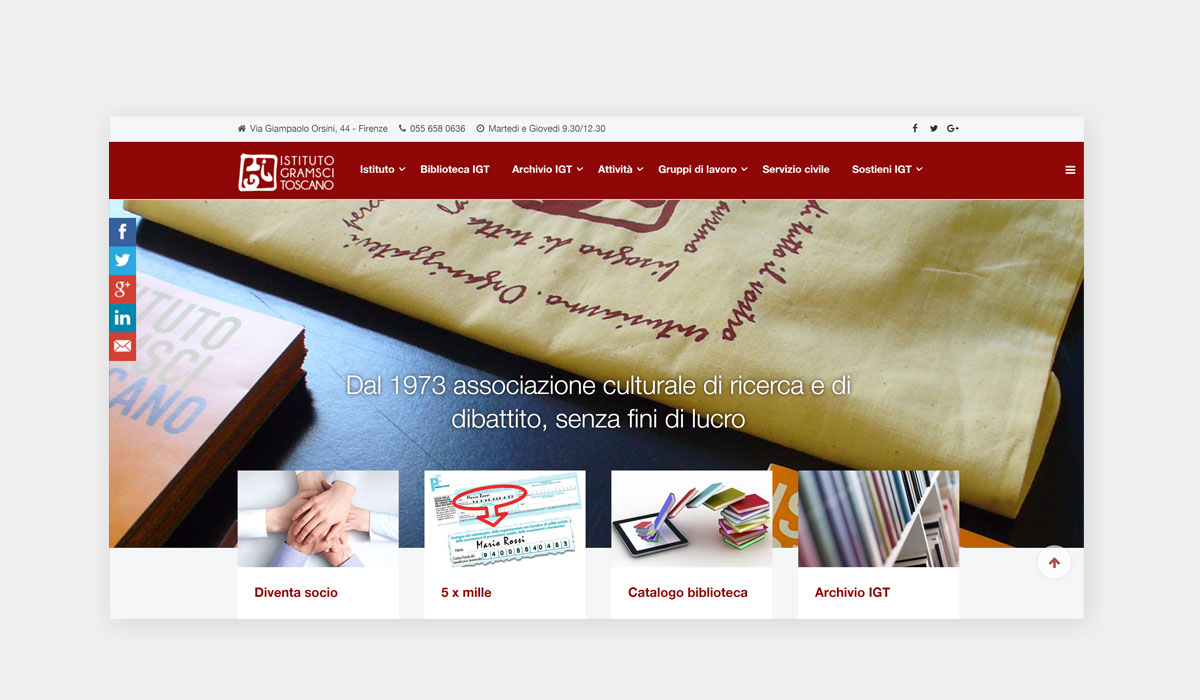 Wbsite Istituto Gramsci Toscano